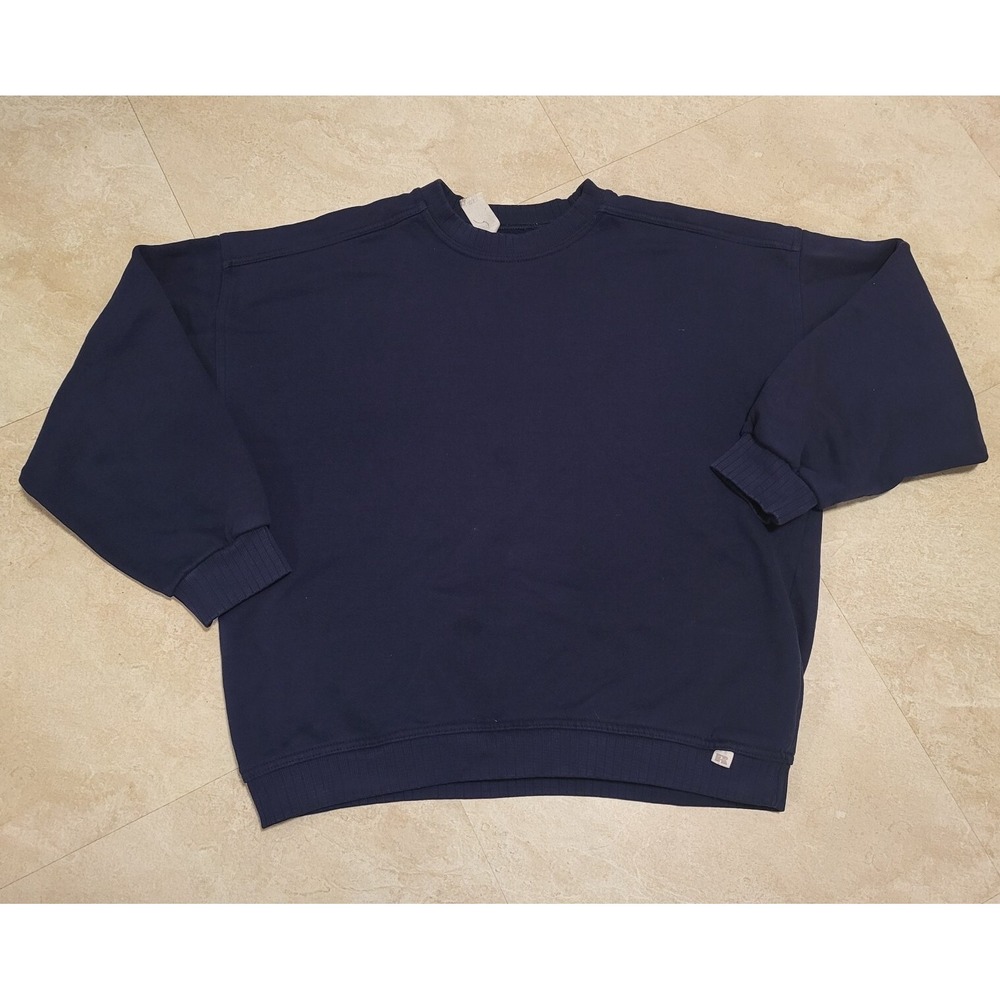 VTG 80s 90s Russell Athletic USA Made Crewneck Sweatshirt Navy Blue Mens Size XL